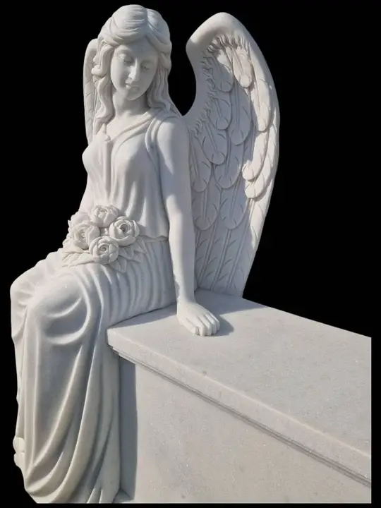 Monument funerar din marmură albă — lucrare Marmogram